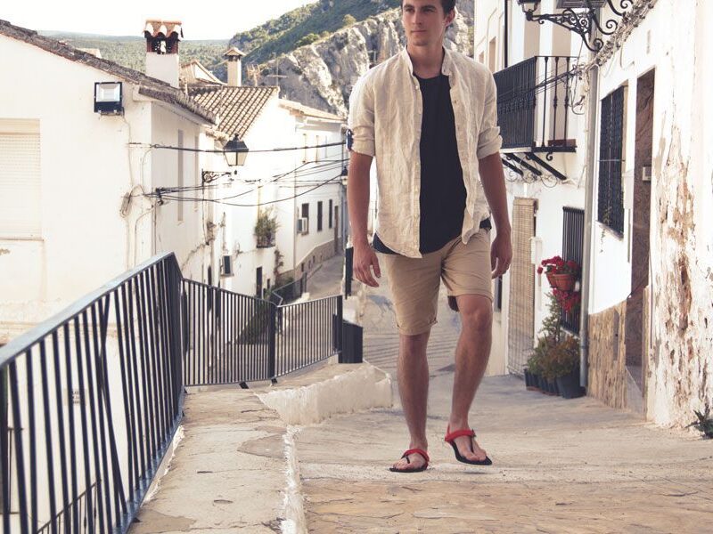 Sandalias minimalistas ciudad hombre