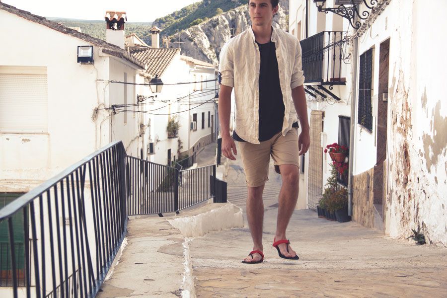 Sandalias minimalistas ciudad hombre